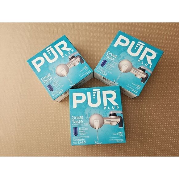 Lot Of 3 PUR Plus Faucet Filtration System Champagne - Picture 2 of 13